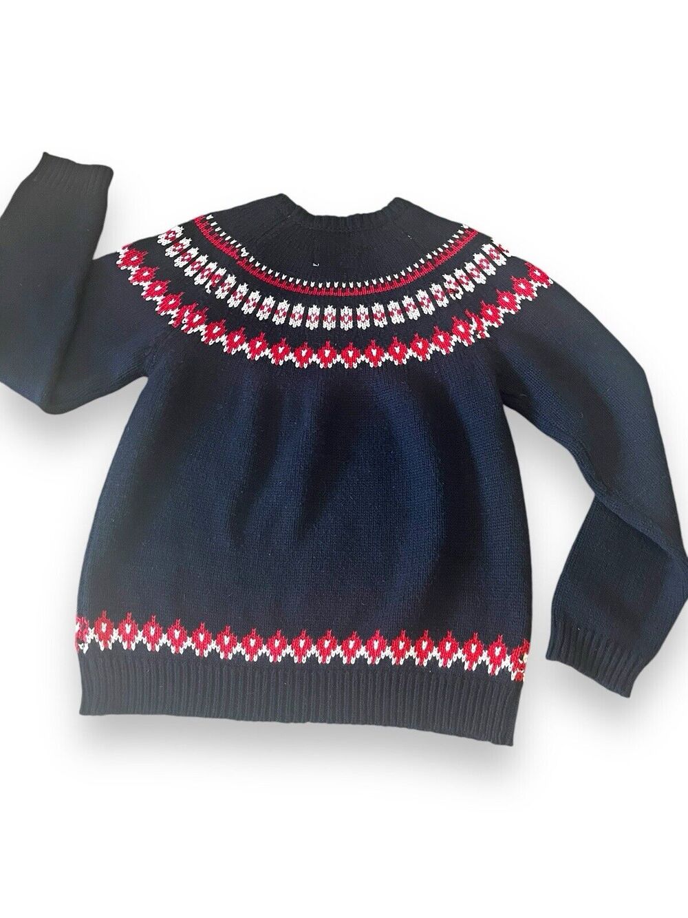 Urban Outfitters Native Youth Wool Blend Aztec Sweater Navy Blue Red Size XL